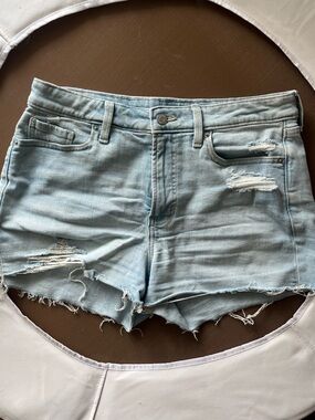 Old Navy Light Blue Distressed Denim Cutoff Shorts